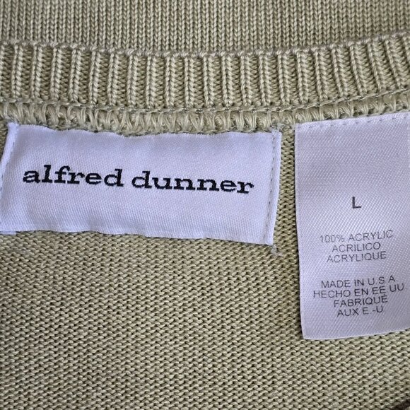 WOMENS ALFRED DUNNER SHORT SLEEVE CREW NECK SWEATER CELERY GREEN SIZE LARGE EUC - Picture 6 of 6